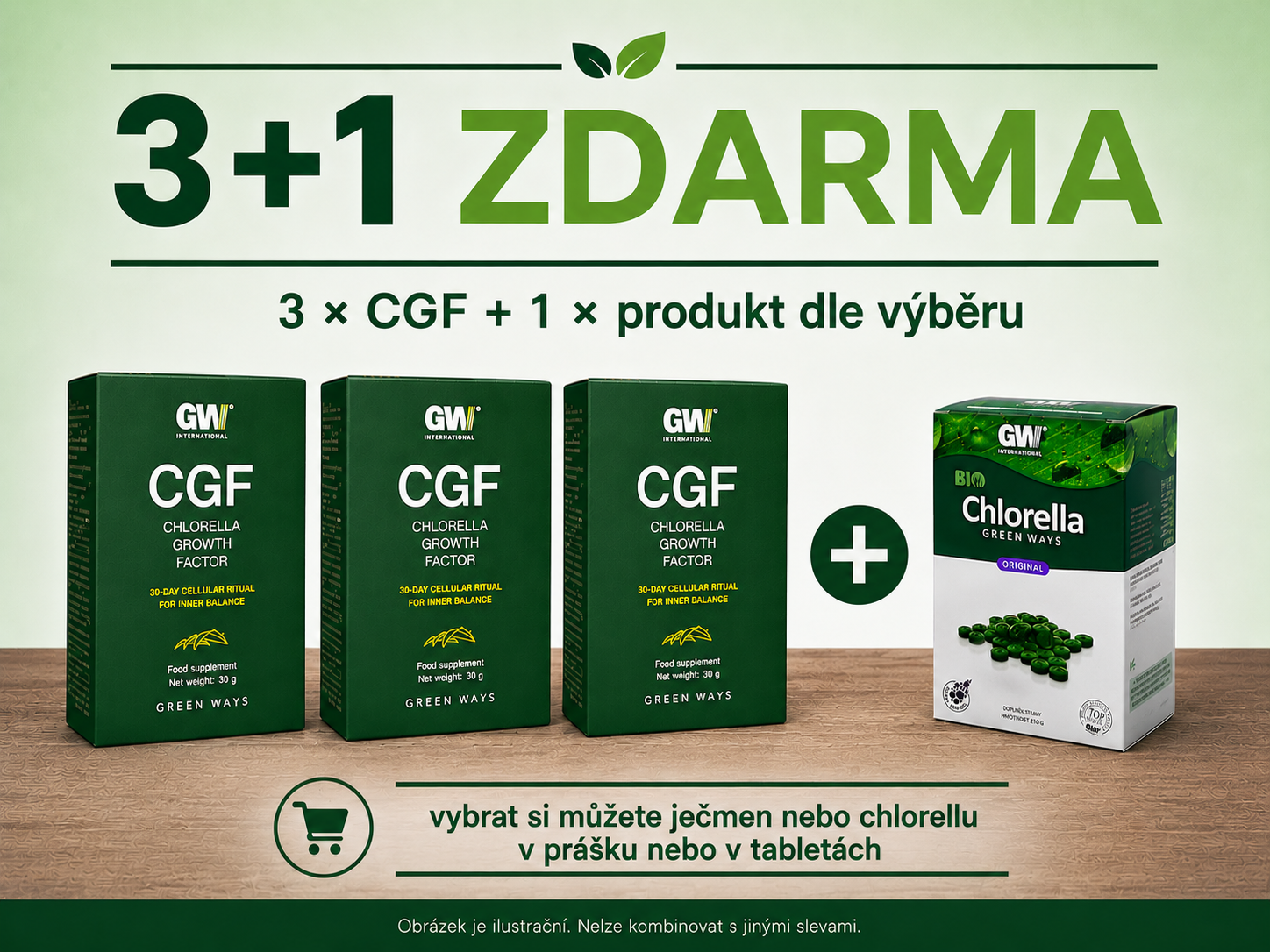 3 CGF + 1 produkty GW dle výběru