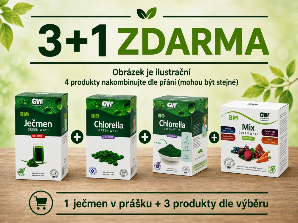 1 produkt GW dle výběru mimo CGF a kosmetiky (à 900 Kč při objednání 4 ks)
