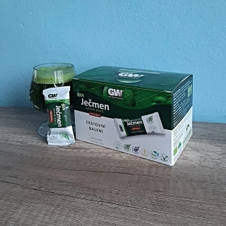 Cestovní balení zeleného ječmene Green Ways GW BIO - 125g (25 sáčků po 5g)