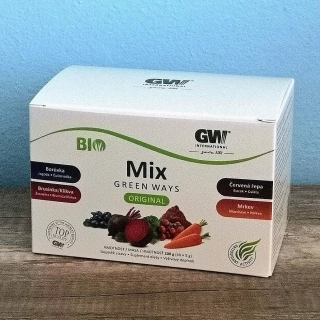 Mix Green Ways GW BIO - borůvka, brusinka, mrkev, řepa - 200g (4x10 sáčků)